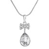 Collier poire avec ruban SWAROVSKI Cristal