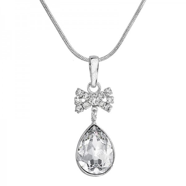 Collier poire avec ruban SWAROVSKI Cristal
