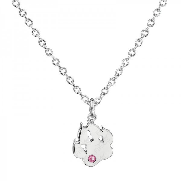 Collier Patte avec Chaton Rose SWAROVSKI