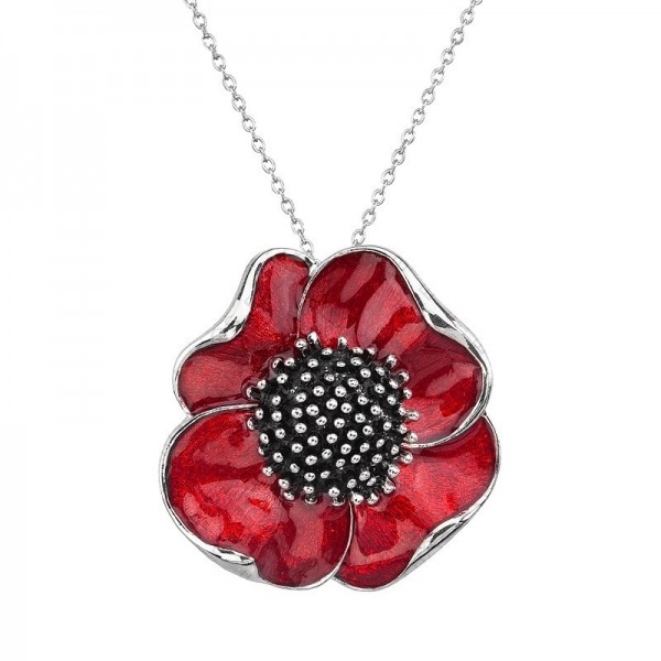 Collier Coquelicots