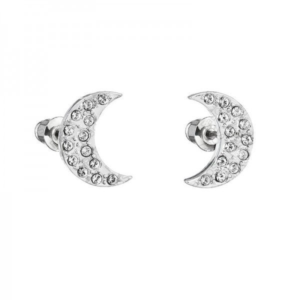 Boucles d'oreilles Lune avec chatons Cristal SWAROVSKI