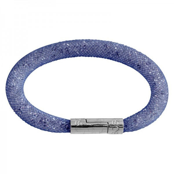 Bracelet tube Cristal bleu fonce 19 cm