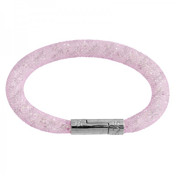 Bracelet tube Cristal rose clair 19 cm