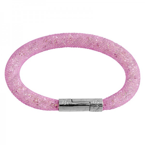 Bracelet tube Cristal rose fonce 19 cm