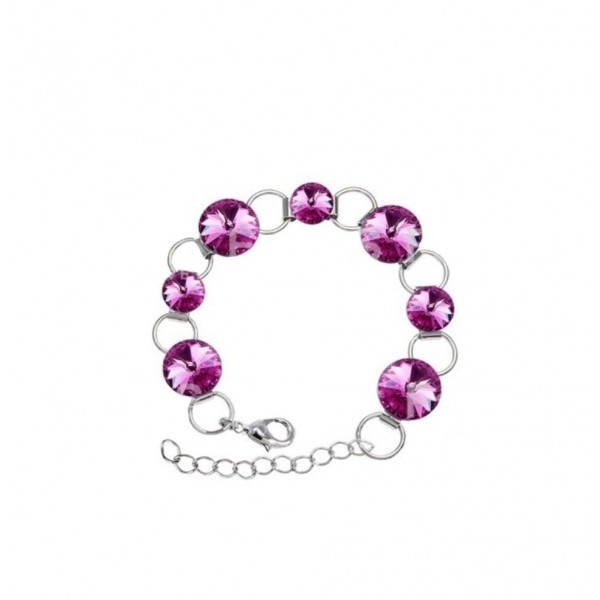 Bracelet Rivoli 1 Fuchsia Cristaux Swarovski