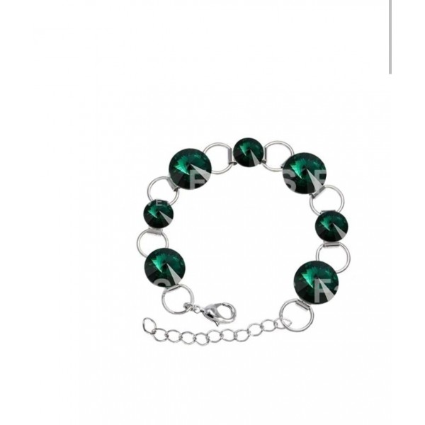 Bracelet Rivoli 1 Emeraude Cristaux Swarovski