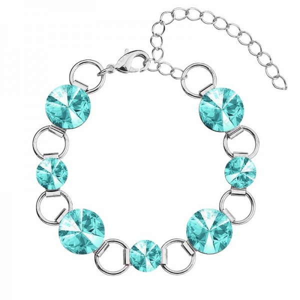 Bracelet Rivoli Turquoise Cristaux Swarovski