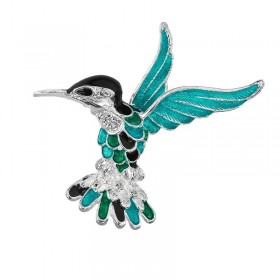 BROCHE COLIBRI TURQUOISE
