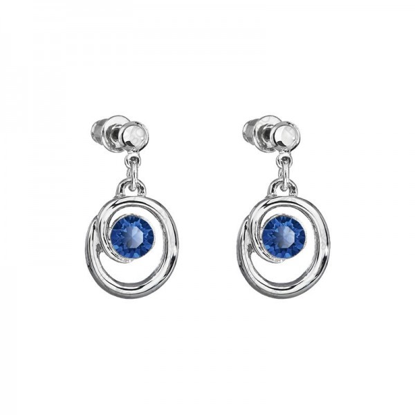 Boucles d'oreilles Sole Spirale Capri Bleu SWAROVSKI