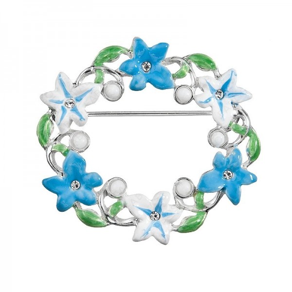 BROCHE COURONNE BLEUE