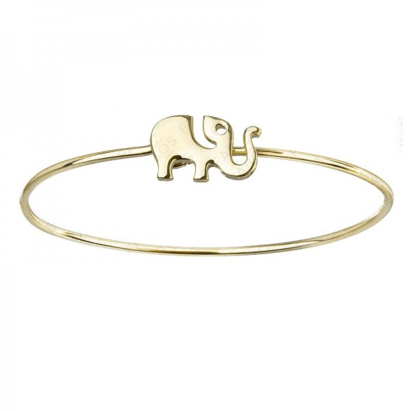 BRACELET ELEPHANT PLAQUE OR