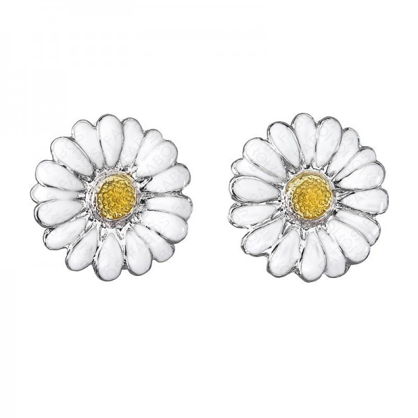 Boucles d'oreilles marguerites peintes