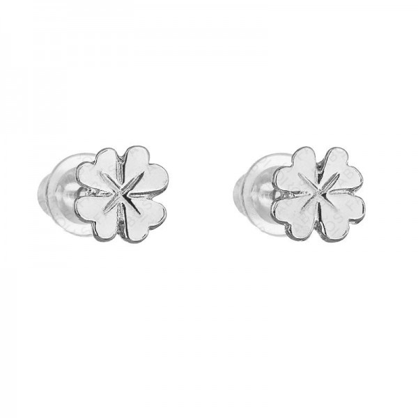 Boucles d'oreilles trefle a quatre feuilles
