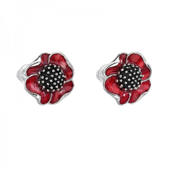 Boucles d'oreilles coquelicots