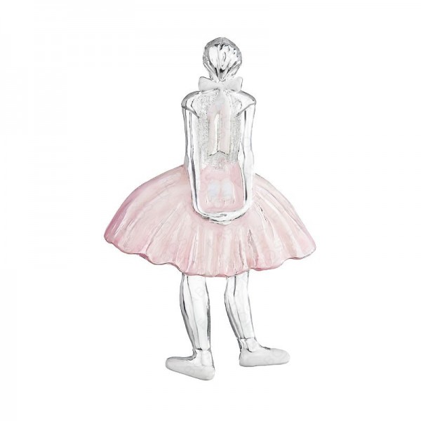 Broche danseuse ballerine avec une jupe rose
