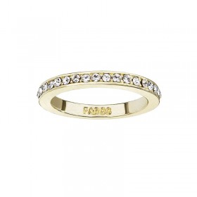 Anneau chaton en plaque or et cristaux SWAROVSKI