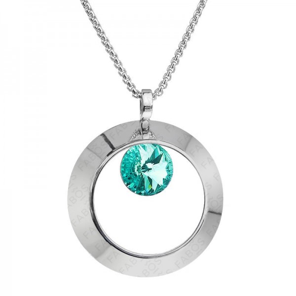 Collier Bague avec Rivoli Light Turquoise SWAROVSKI