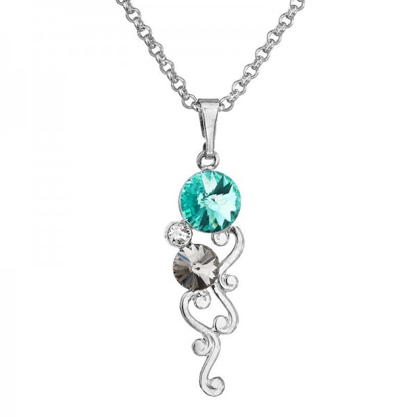 Collier liane avec rivoli turquoise clair SWAROVSKI