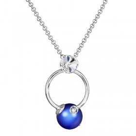 Collier Perle dans un cercle Iridescent Blue Noir SWAROVSKI