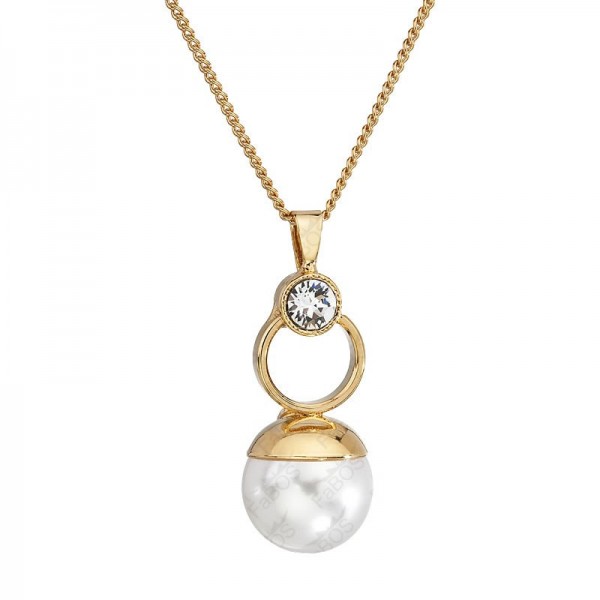 Collier Perle  Cristal Placage Or SWAROVSKI