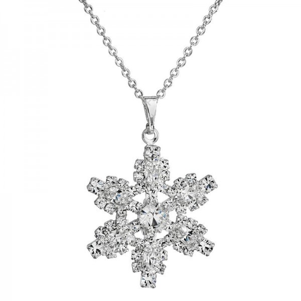 Collier Grand Flocon de Neige en Cristal