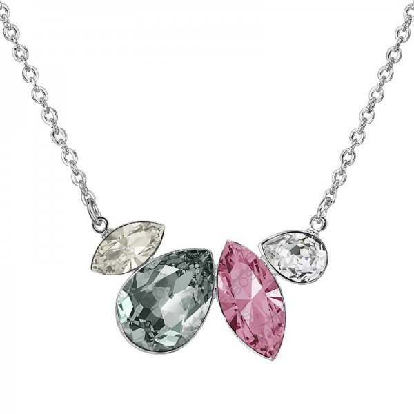 Collier poire avec Navetami Rose, Noir SWAROVSKI