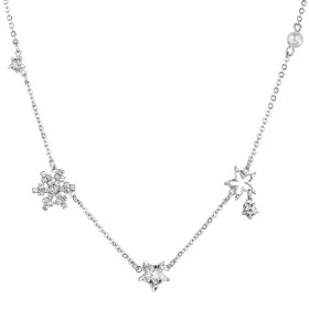 Collier Flocon de Neige et Etoiles Cristal SWAROVSKI