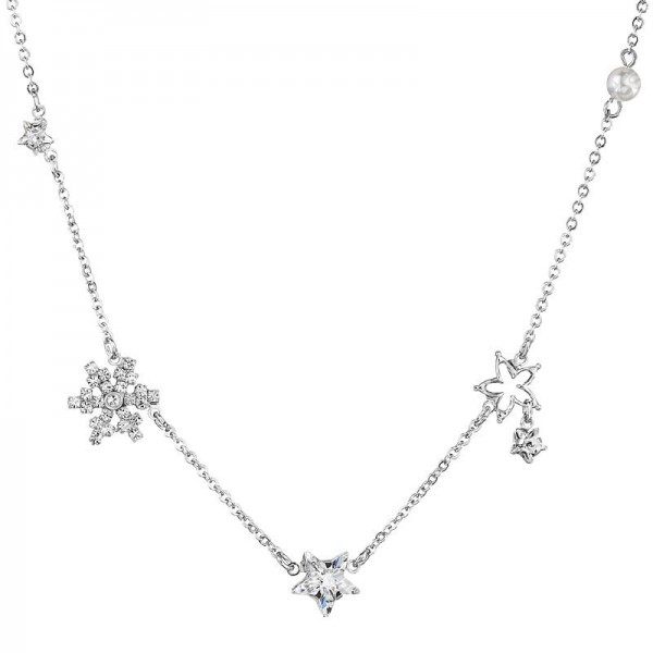Collier Flocon de Neige et Etoiles Cristal SWAROVSKI