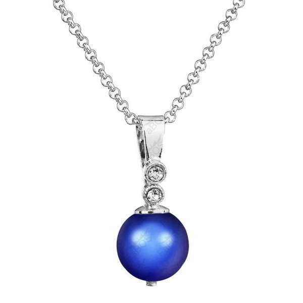 Collier Perles Bleu 12mm Fonce SWAROVSKI