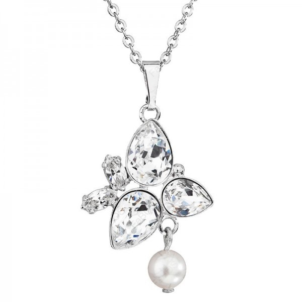 Collier poire avec perle Perle blanche SWAROVSKI