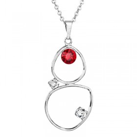 Collier Petite Larme avec Chatons SWAROVSKI Ecarlates
