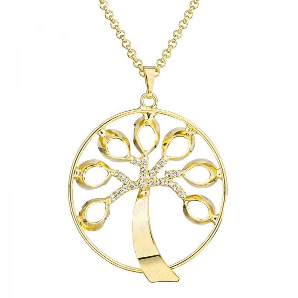 Collier Arbre de Vie Cristal SWAROVSKI Placage Or