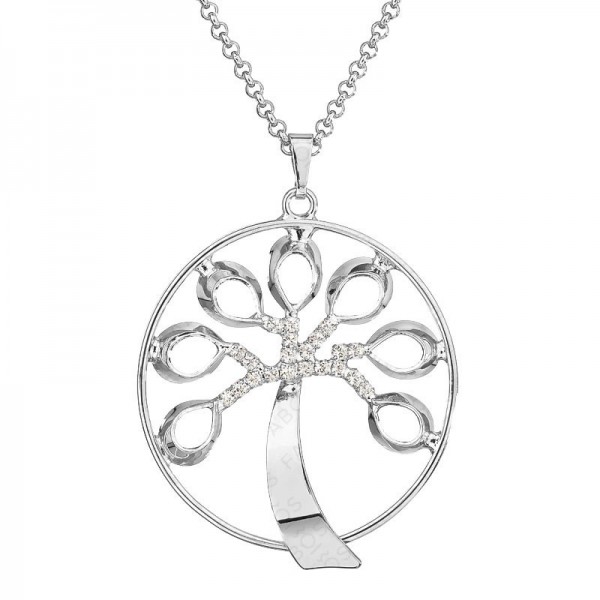 Collier Arbre de Vie Cristal SWAROVSKI Placage Rhodium
