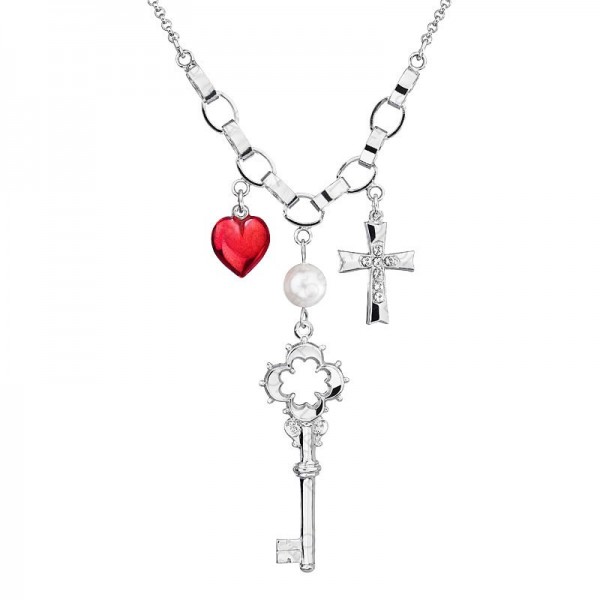Collier Cle, croix, coeur Cristal SWAROVSKI