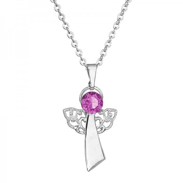 Collier Ange de la foie Fuchsia
