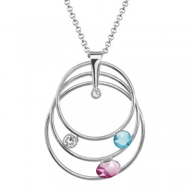 Collier Trois cercles Pivoine Rose SWAROVSKI