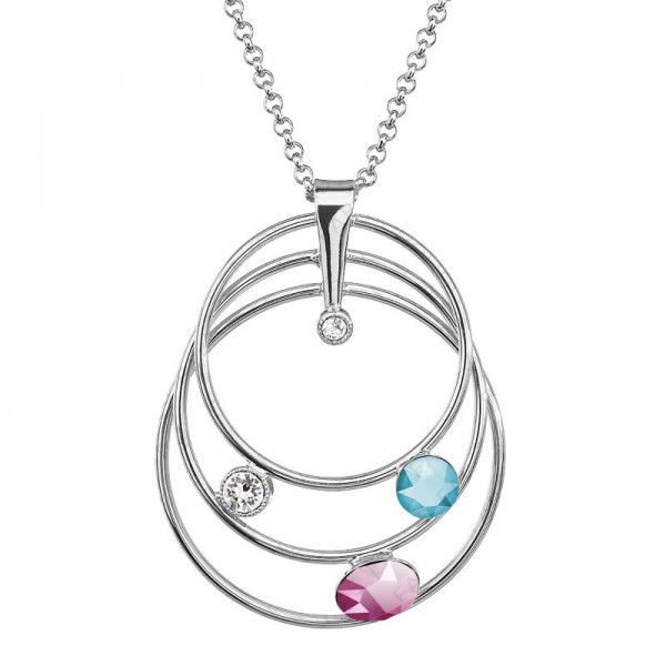 Collier Trois cercles Pivoine Rose SWAROVSKI