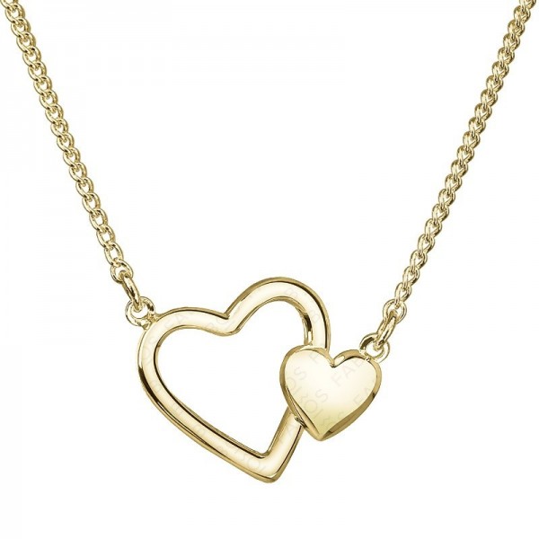 Collier Coeur Pour Mere avec Un Enfant Placage Or