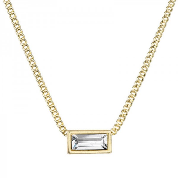 Collier Coffre Dore Cristal SWAROVSKI
