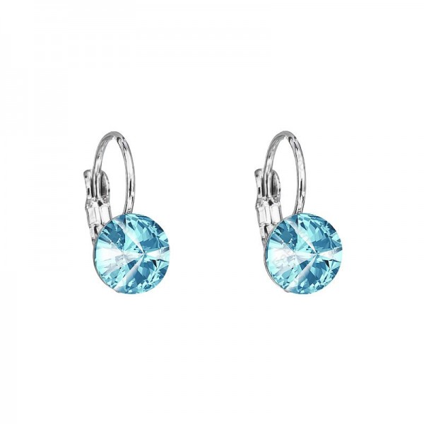 Boucles d'oreilles Rivoli rabat 8 Aqua SWAROVSKI