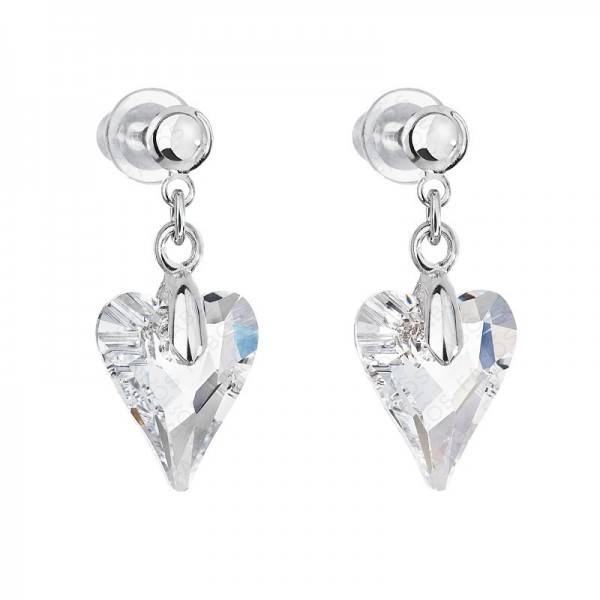 Boucles d'oreilles coeur Amore Crystal