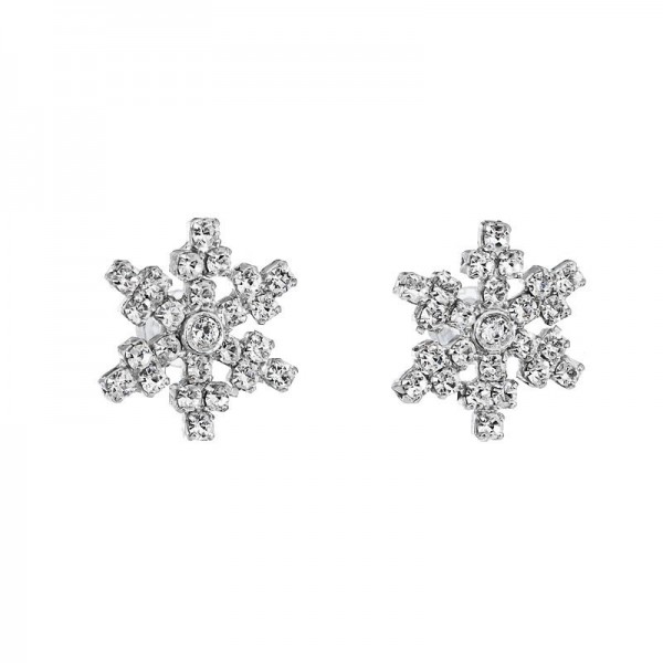 Boucles d'oreilles flocon de neige en cristal