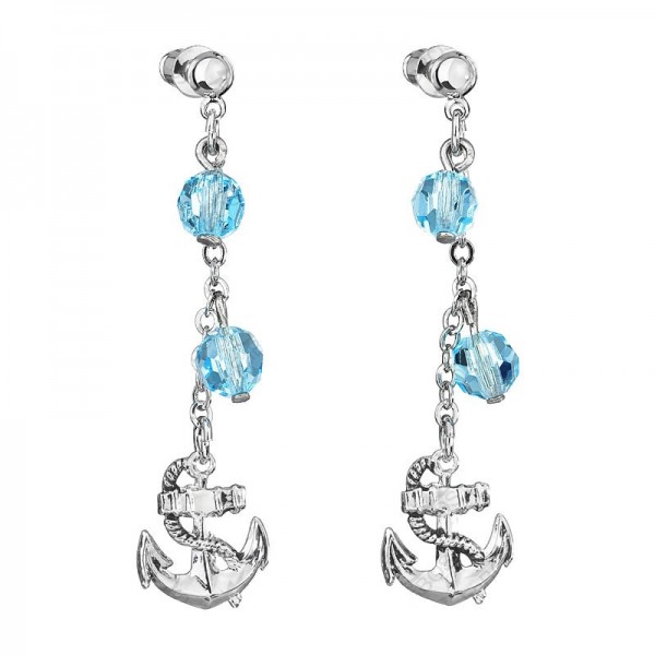 Boucles d'oreilles pompon mer
