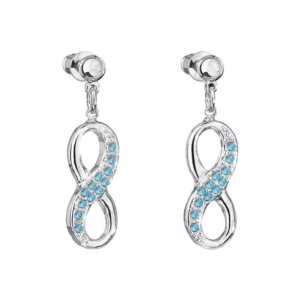 Boucles d'oreilles Infinity SWAROVSKI Aigue-marine