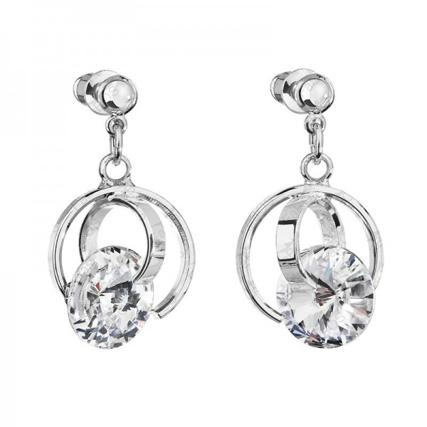 Boucles d'oreilles rivoli torsadees Cristal SWAROVSKI