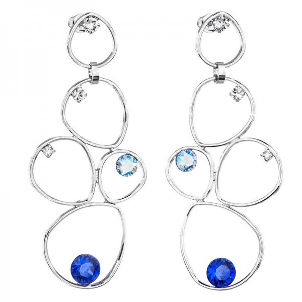 Boucles d'oreilles Grandes gouttes avec chatons Majestic Blue SWAROVSKI