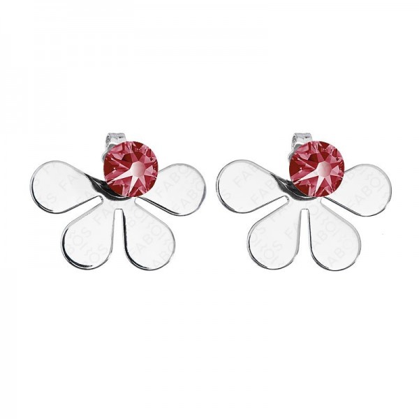 Boucles d'oreilles Half Summer Flower Rose SWAROVSKI