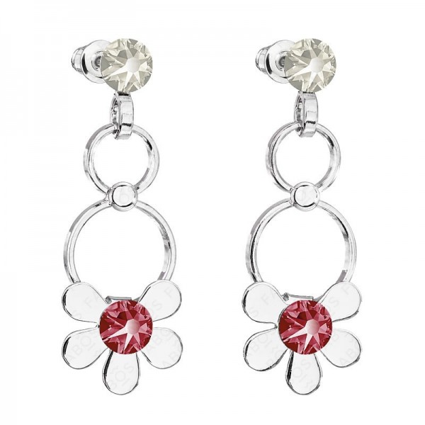 Boucles d'oreilles pendantes Summer Flower Rose SWAROVSKI