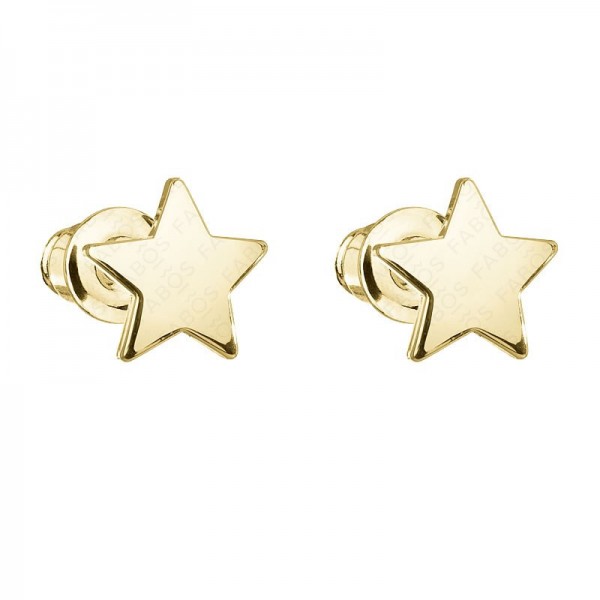 Boucles d'oreilles etoile plaque or