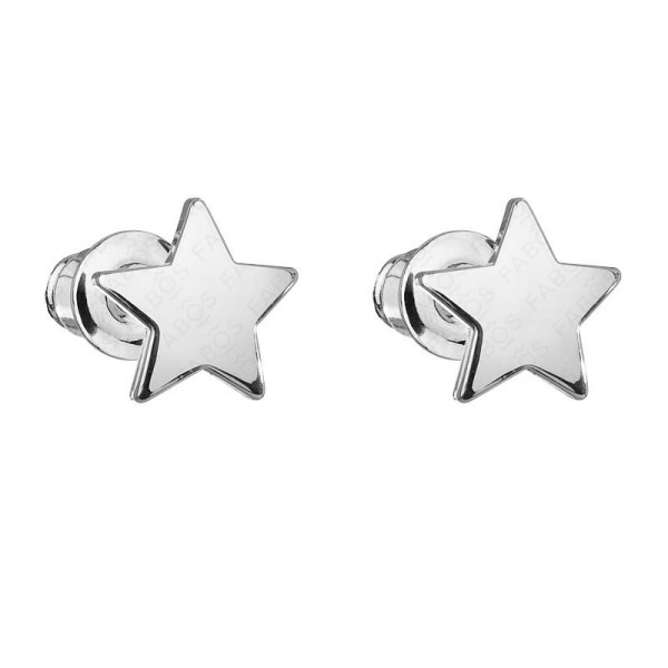 Boucles d'oreilles Etoile Placage Rhodium